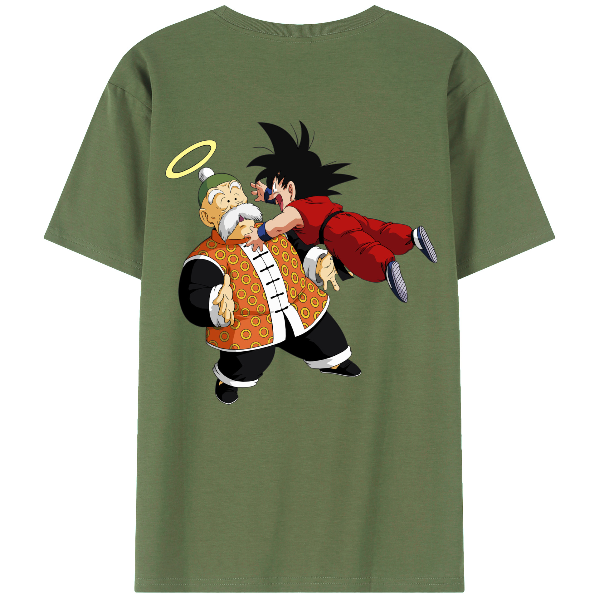 （画像用） ドラゴンボール 孫悟空（そん ごくう）Son Goku カカロット DRAGON BALL Kakarotto 綿100％ メンズ半袖Tシャツ（バックプリント） 通気性